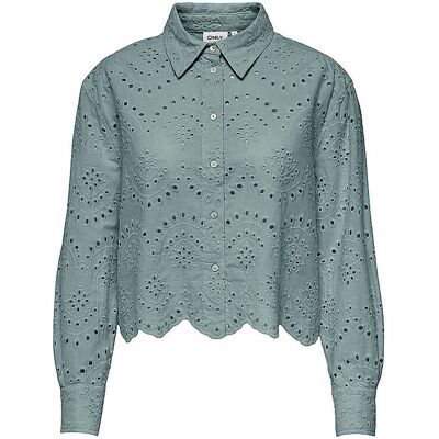 ONLY Bluse ONLVALAIS grau L W ONLY Bluse ONLVALAIS grau L W