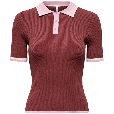 ONLY Poloshirt ONLMEDDI dunkelrot M W ONLY Poloshirt ONLMEDDI dunkelrot M W