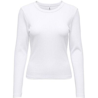 ONLY Langarmshirt ONLVAL weiss M W ONLY Langarmshirt ONLVAL weiss M W