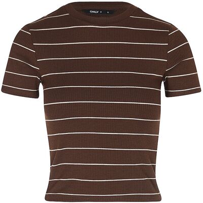 ONLY T-Shirt ONLLUPE braun S W ONLY T-Shirt ONLLUPE braun S W