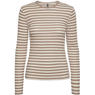 PIECES Langarmshirt PCRUKA beige S W PIECES Langarmshirt PCRUKA beige S W