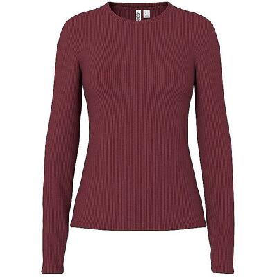 PIECES Langarmshirt dunkelrot L W PIECES Langarmshirt dunkelrot L W