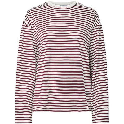 PIECES Langarmshirt PCSADIE dunkelrot L W PIECES Langarmshirt PCSADIE dunkelrot L W