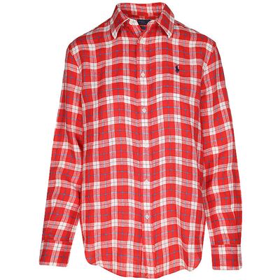 POLO RALPH LAUREN Leinenbluse rot S W POLO RALPH LAUREN Leinenbluse rot S W