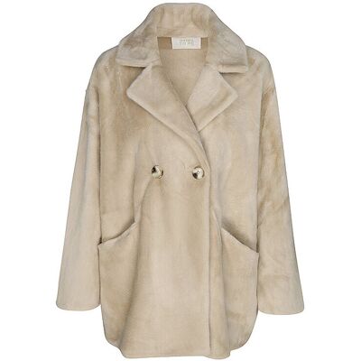 PRIDE TO BE Jacke in Felloptik HEDA beige L W PRIDE TO BE Jacke in Felloptik HEDA beige L W