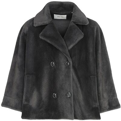PRIDE TO BE Jacke in Felloptik DOLORES grau XL W PRIDE TO BE Jacke in Felloptik DOLORES grau XL W