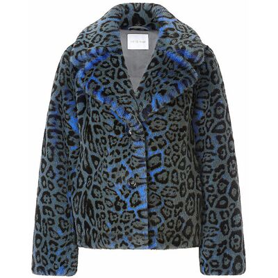 RICHROYAL Jacke in Felloptik blau 38 W RICHROYAL Jacke in Felloptik blau 38 W