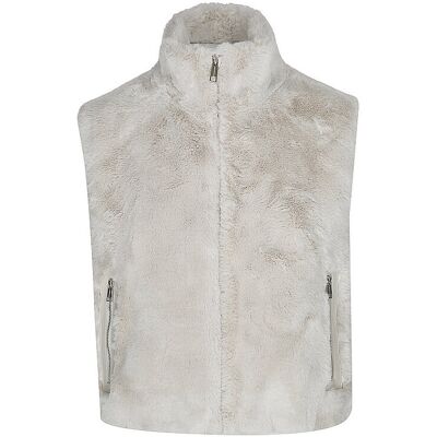 RINO&PELLE Gilet in Felloptik NIKKI creme 34 W RINO&PELLE Gilet in Felloptik NIKKI creme 34 W