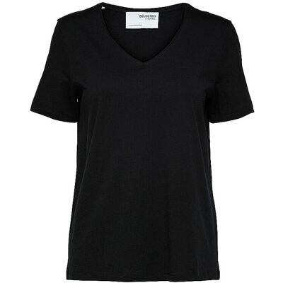 SELECTED FEMME T-Shirt SLFESSENTIAL schwarz L W SELECTED FEMME T-Shirt SLFESSENTIAL schwarz L W