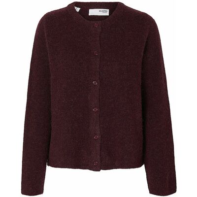 SELECTED FEMME Strickjacke SLFLULU dunkelrot L W SELECTED FEMME Strickjacke SLFLULU dunkelrot L W