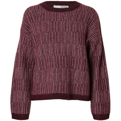 SELECTED FEMME Pullover SLFALVA dunkelrot L W SELECTED FEMME Pullover SLFALVA dunkelrot L W