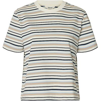 SELECTED FEMME T-Shirt SLFESSENTIAL creme XL W SELECTED FEMME T-Shirt SLFESSENTIAL creme XL W