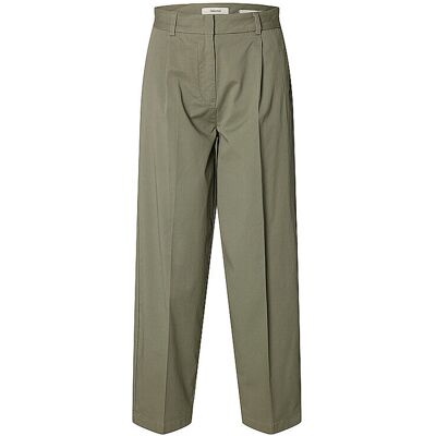 SELECTED FEMME Businesshose SLFBARREL MILLE olive 38/L30 W SELECTED FEMME Businesshose SLFBARREL MILLE olive 38/L30 W