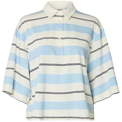 SELECTED FEMME Poloshirt SLFRELAXED MELLIE creme M W SELECTED FEMME Poloshirt SLFRELAXED MELLIE creme M W