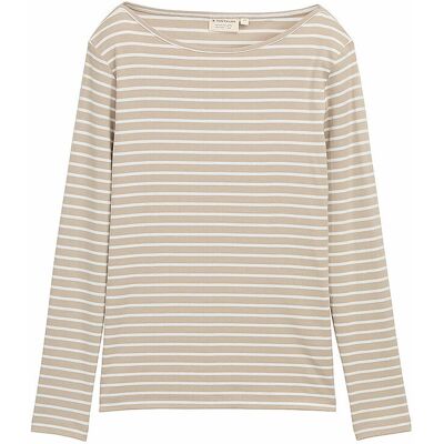 TOM TAILOR Langarmshirt beige S W TOM TAILOR Langarmshirt beige S W