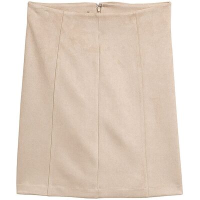 TOM TAILOR Minirock in Lederoptik beige 34 W TOM TAILOR Minirock in Lederoptik beige 34 W