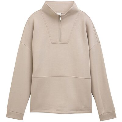 TOM TAILOR Troyer Pullover creme S W TOM TAILOR Troyer Pullover creme S W