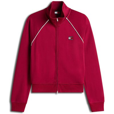 TOMMY JEANS Sweatjacke dunkelrot L W TOMMY JEANS Sweatjacke dunkelrot L W