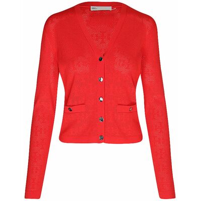 TORY BURCH Strickjacke rot XS W TORY BURCH Strickjacke rot XS W