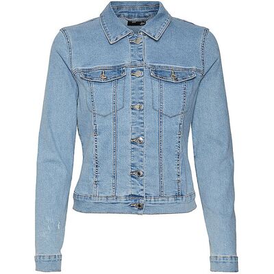 VERO MODA Jeansjacke Slim Fit VMLUNA hellblau L W VERO MODA Jeansjacke Slim Fit VMLUNA hellblau L W