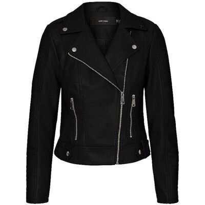 VERO MODA Jacke in Lederoptik VMKERRIULTRA schwarz L W VERO MODA Jacke in Lederoptik VMKERRIULTRA schwarz L W