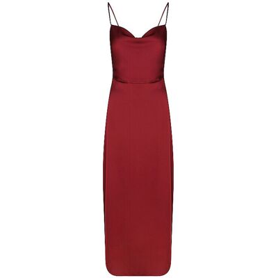VILA Abendkleid VIRAVENNA dunkelrot 42 W VILA Abendkleid VIRAVENNA dunkelrot 42 W