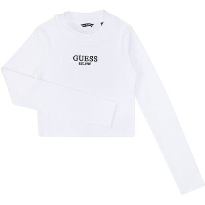 Guess Mädchen Langarmshirt weiss 140 B Guess Mädchen Langarmshirt weiss 140 B