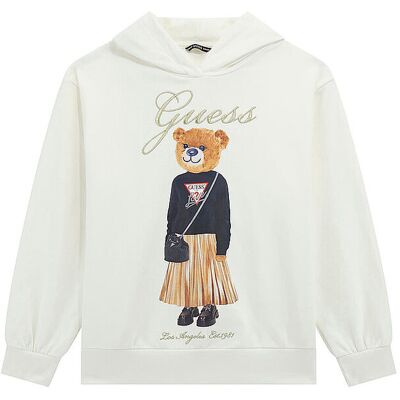 Guess Mädchen Kapuzensweater - Hoodie creme 164 B Guess Mädchen Kapuzensweater - Hoodie creme 164 B