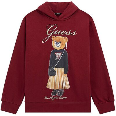 Guess Mädchen Kapuzensweater - Hoodie dunkelrot 164 B Guess Mädchen Kapuzensweater - Hoodie dunkelrot 164 B