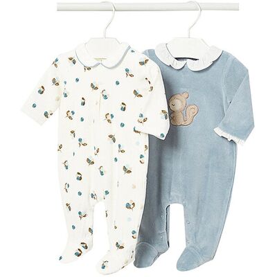 MAYORAL Baby Strampler 2er Set hellblau 74 B MAYORAL Baby Strampler 2er Set hellblau 74 B