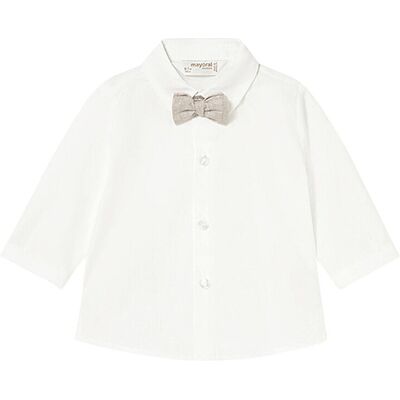 MAYORAL Baby Jungen Hemd mit Fliege creme 62 B MAYORAL Baby Jungen Hemd mit Fliege creme 62 B