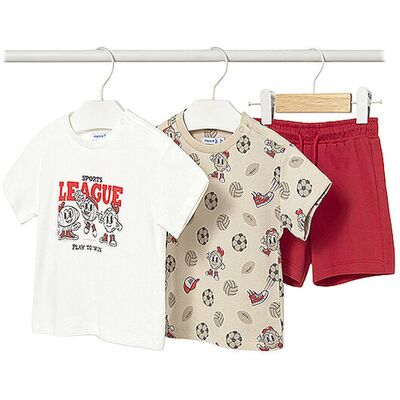 MAYORAL Baby Set 3-teilig T-Shirt und Shorts rot 68 B MAYORAL Baby Set 3-teilig T-Shirt und Shorts rot 68 B