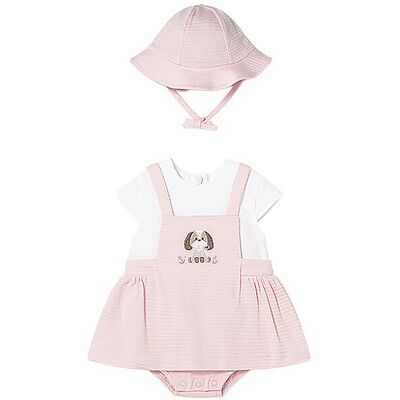 MAYORAL Baby Mädchen Kleid mit Haube rosa 74 B MAYORAL Baby Mädchen Kleid mit Haube rosa 74 B