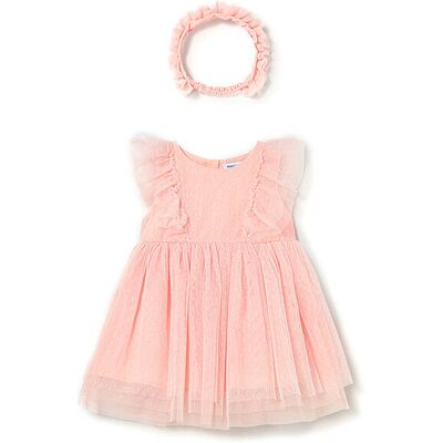 MAYORAL Baby Mädchen Kleid mit Haarband rosa 86 B MAYORAL Baby Mädchen Kleid mit Haarband rosa 86 B