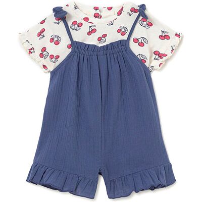MAYORAL Baby Set 2-teilig T-Shirt mit Latzhose dunkelblau 86 B MAYORAL Baby Set 2-teilig T-Shirt mit Latzhose dunkelblau 86 B