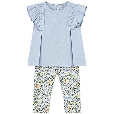 MAYORAL Baby Set 2-teilig Shirt und Leggings hellblau 74 B MAYORAL Baby Set 2-teilig Shirt und Leggings hellblau 74 B