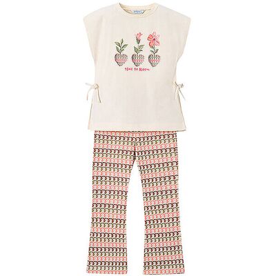 MAYORAL Mädchen Set 2-teilig Shirt und Leggings creme 116 B MAYORAL Mädchen Set 2-teilig Shirt und Leggings creme 116 B