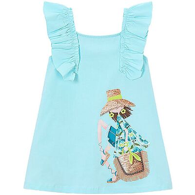 MAYORAL Mädchen Kleid türkis 116 B MAYORAL Mädchen Kleid türkis 116 B
