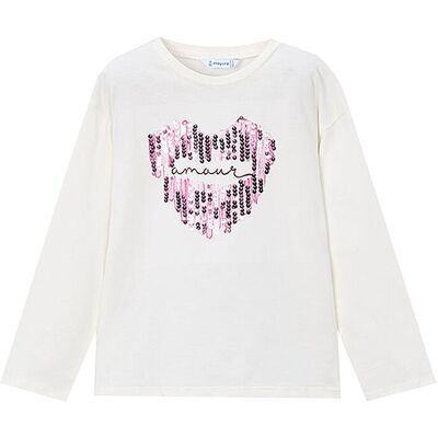 MAYORAL Mädchen Langarmshirt creme 116 B MAYORAL Mädchen Langarmshirt creme 116 B