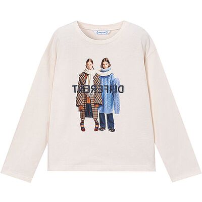 MAYORAL Mädchen Langarmshirt creme 116 B MAYORAL Mädchen Langarmshirt creme 116 B