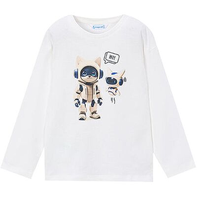 MAYORAL Jungen Langarmshirt weiss 116 B MAYORAL Jungen Langarmshirt weiss 116 B