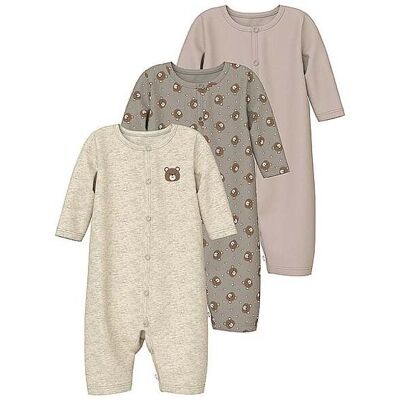 NAME IT Schlafoverall 3er Pkg. NBNNIGHTSUIT beige 68 B NAME IT Schlafoverall 3er Pkg. NBNNIGHTSUIT beige 68 B
