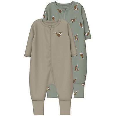 NAME IT Baby Schlafoverall 2er Pkg. NBMNIGHTSUIT beige 68 B NAME IT Baby Schlafoverall 2er Pkg. NBMNIGHTSUIT beige 68 B