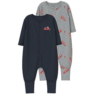 NAME IT Baby Schlafoverall 2er Pkg. NBMNIGHTSUIT grau 56 B NAME IT Baby Schlafoverall 2er Pkg. NBMNIGHTSUIT grau 56 B