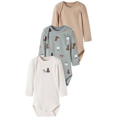 NAME IT Baby Body NBMBODY 3er-Pkg. Green Milieu/W/Stream Sasame hellgrün 86 B NAME IT Baby Body NBMBODY 3er-Pkg. Green Milieu/W/Stream Sasame hellgrün 86 B