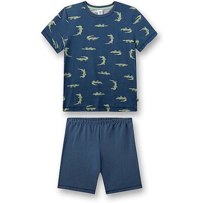 SANETTA Jungen Pyjama 2-teilig T-Shirt und Shorts blau 104 B SANETTA Jungen Pyjama 2-teilig T-Shirt und Shorts blau 104 B