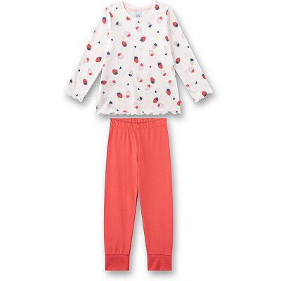 SANETTA Mädchen Pyjama 2-teilig Langarmshirt und Hose creme 104 B SANETTA Mädchen Pyjama 2-teilig Langarmshirt und Hose creme 104 B