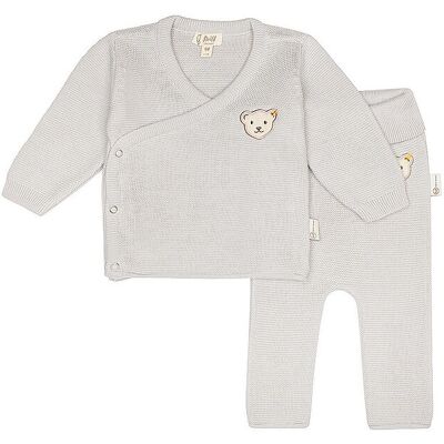 STEIFF Baby Set Strickjacke und Strickhose 2 teilig hellgrau 74 B STEIFF Baby Set Strickjacke und Strickhose 2 teilig hellgrau 74 B