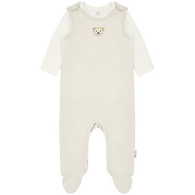 STEIFF Baby Set 2tlg Strampler und Langarmshirt hellgrau 56 B STEIFF Baby Set 2tlg Strampler und Langarmshirt hellgrau 56 B