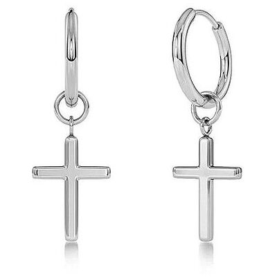 EDBLAD Ohrringe SPIRIT CROSS HOOPS Steel silber W EDBLAD Ohrringe SPIRIT CROSS HOOPS Steel silber W